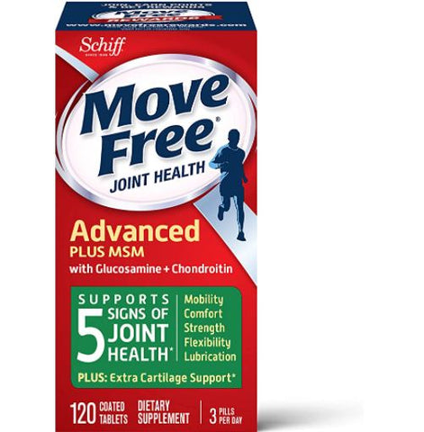 USA  Schiff Move free Joint Health Glucosamine Chondroitin Advanced Plus MSM Joint Supplement 120 Count