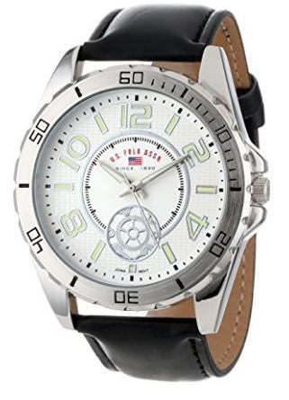 US Polo Assn US5159 Men Analog Watch Synthetic Leather Strap