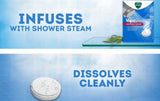 Vicks 3-PC VapoShower Soothing Vapors Steam Aromatherapy Eucalyptus & Menthol Bomb Tablets