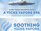 Vicks 3-PC VapoShower Soothing Vapors Steam Aromatherapy Eucalyptus & Menthol Bomb Tablets