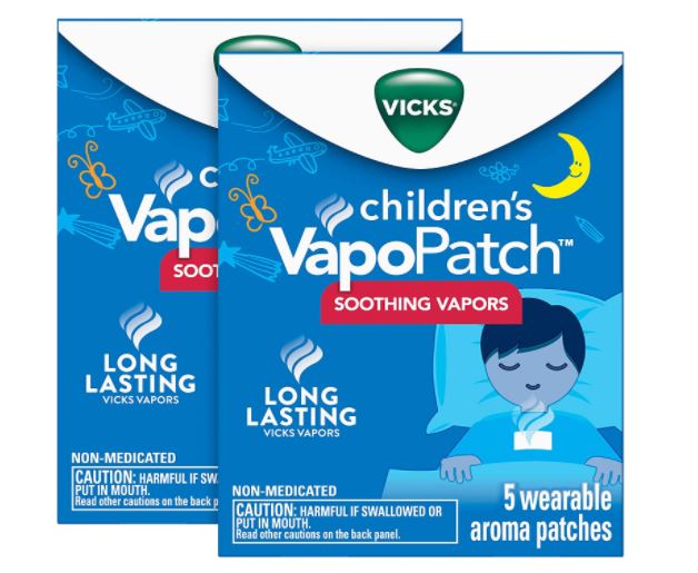 Vicks 2-Pack Children's Kids VapoPatch Long Lasting Soothing Vapors