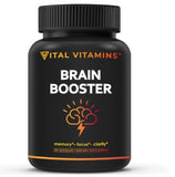 Vital Vitamins Brain Booster Nootropics Enhanced Memory Focus Clarity Concentration 30 Capsules