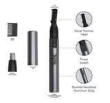 Wahl 5640-600 2-in-1 Micro Groomsman Battery-Operated Pen Face Beard Nose Ear Eyebrow Hair Remover Clipper Trimmer Shaver Razor Detailer