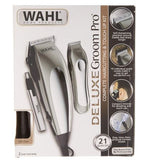 Wahl 79305-3658 Deluxe Groom Pro 21 Piece Hair Clipper Trimmer Shaver Razor Complete Haircutting Kit