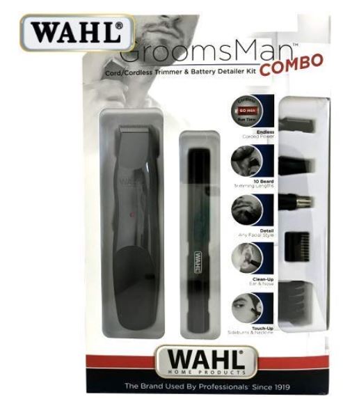 Wahl GroomsMan Combo Cordless Hair Clipper Cutter Trimmer Shaver Razor Detailer Haircutting Kit