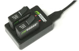 WASABI 2-PC 1220mAh GoPro Battery with Charger for HERO5 HERO6