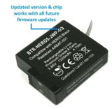 WASABI 2-PC 1220mAh GoPro Battery with Charger for HERO5 HERO6