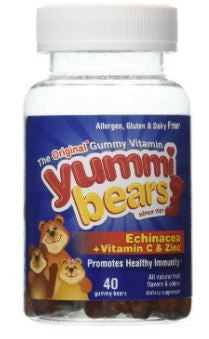Yummi Bears Echinacea + Vitamin C & Zinc, 40-Count Gummy Bears