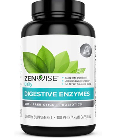 Zenwise Health Digestive Enzymes Plus Prebiotics Probiotics 180 Capsules