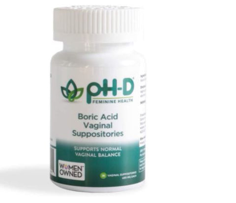 pH-D Feminine Health 600 mg Boric Acid Vaginal Suppositories 36 Counts